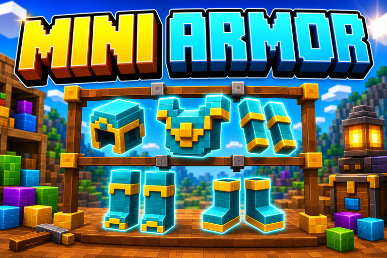 Minimal Armor Texture Pack preview for Minecraft Bedrock