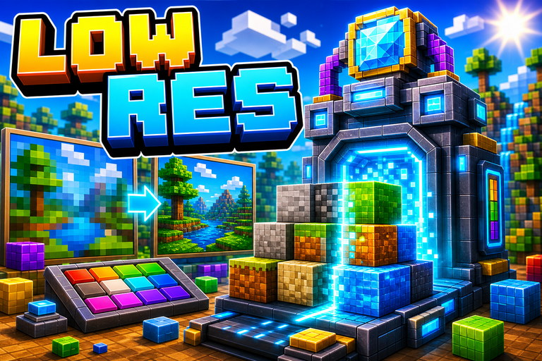 Newb X Lowres Edition Shader preview for Minecraft Bedrock