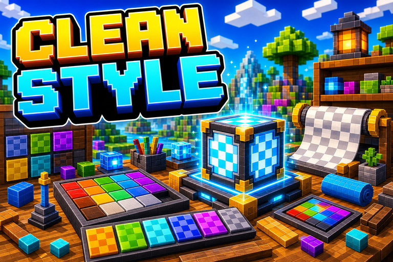 Notexturepe Texture Pack preview for Minecraft Bedrock