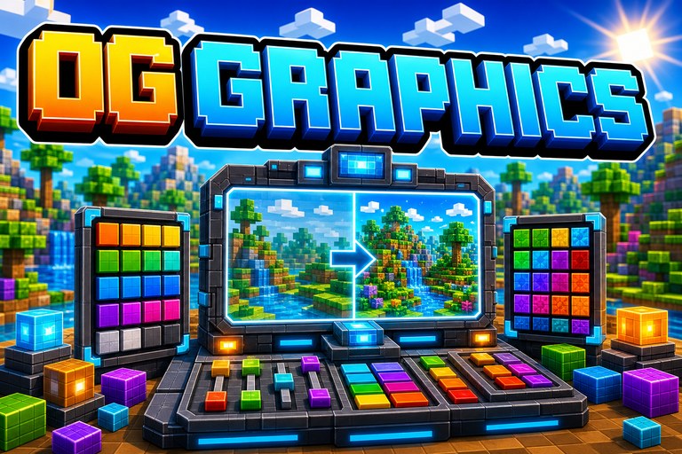 OG GRAPHIC PACK V2 preview for Minecraft Bedrock
