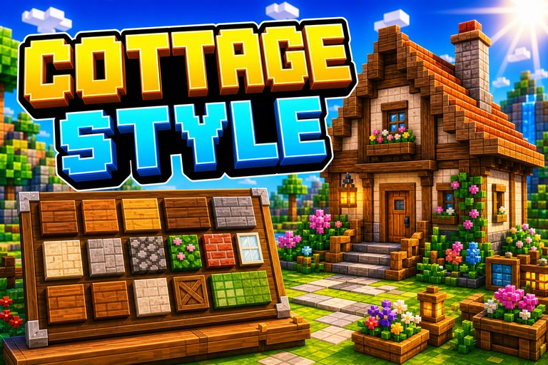Plonem's Cottagecore Continuation Texture Pack preview for Minecraft Bedrock