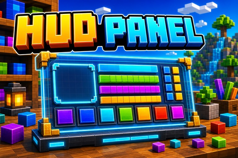 PvP HUD v1.1 Texture Pack preview for Minecraft Bedrock