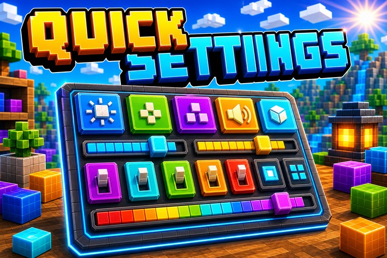 Quick Settings v1.2 Texture Pack preview for Minecraft Bedrock