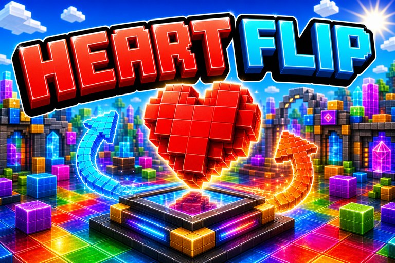 Reverse Heart Icon Texture Pack preview for Minecraft Bedrock