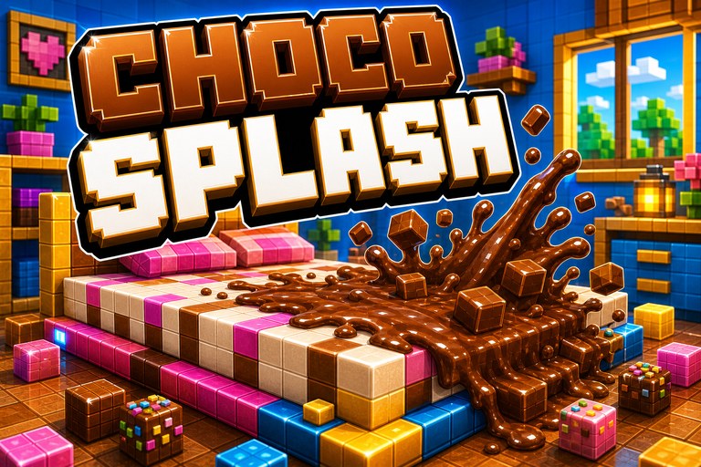 Spilled Chocolate on the Bed Texture Pack preview for Minecraft Bedrock