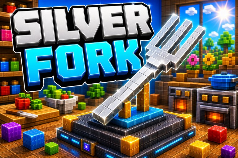 Trident Silverware Fork Texture Pack preview for Minecraft Bedrock