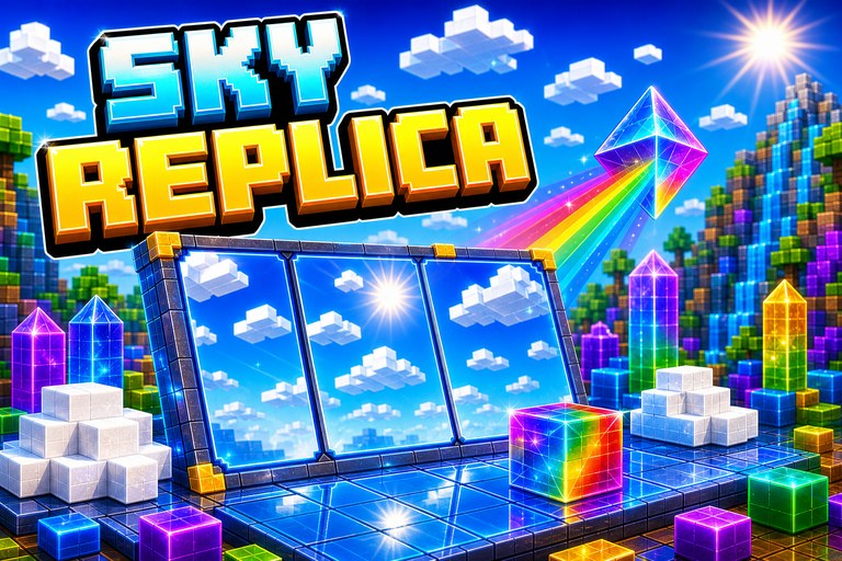 ZReplica Deferred Sky Texture Pack preview for Minecraft Bedrock