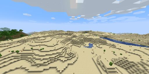 Desert hills Minecraft spawn biome