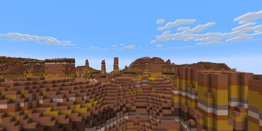 Eroded badlands Minecraft spawn biome