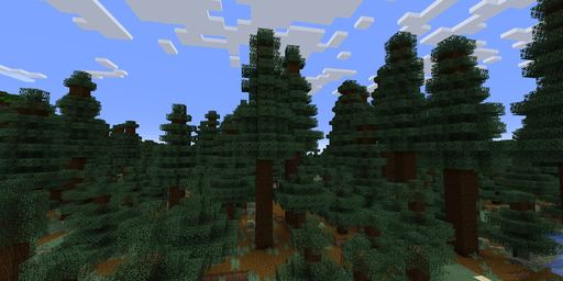 Giant spruce taiga Minecraft spawn biome