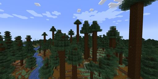 Giant tree taiga Minecraft spawn biome
