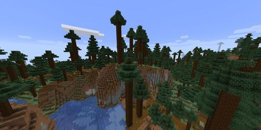 Giant tree taiga hills Minecraft spawn biome