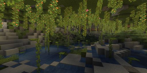 Lush caves Minecraft spawn biome