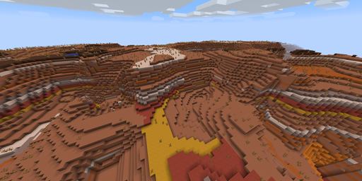 Modified badlands plateau Minecraft spawn biome