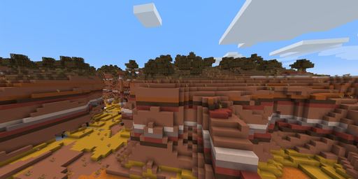 Modified wooded badlands plateau Minecraft spawn biome