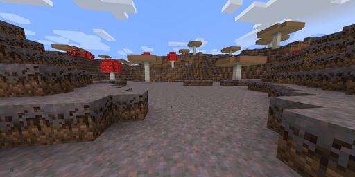 Mushroom field shore Minecraft spawn biome