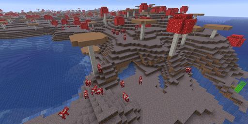 Mushroom fields Minecraft spawn biome