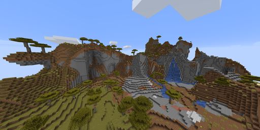 Shattered savanna plateau Minecraft spawn biome