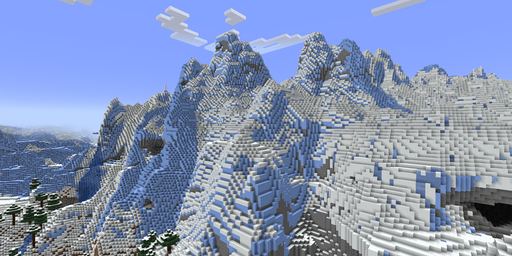 Snow capped peaks Minecraft spawn biome