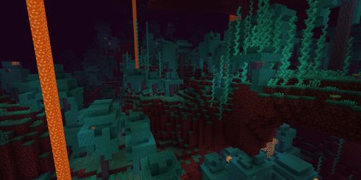 Warped forest Minecraft spawn biome