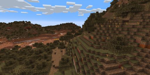 Wooded badlands plateau Minecraft spawn biome