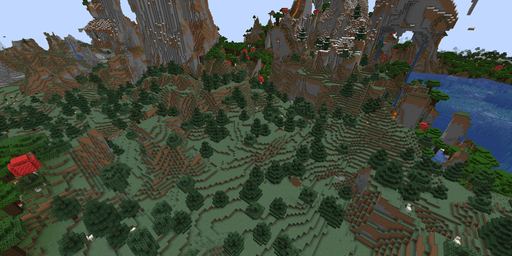 Wooded mountains Minecraft spawn biome
