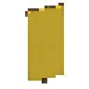 Yellow banner Minecraft block