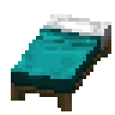 Cyan bed Minecraft block