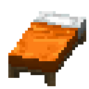 Orange bed Minecraft block