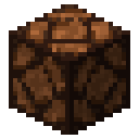 Redstone lamp on Minecraft block