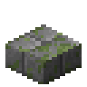 Mossy stone brick slab Minecraft block
