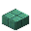 Oxidized cut copper slab Minecraft block