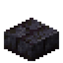 Polished blackstone brick slab Minecraft block