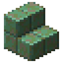 Weathered cut copper stairs Minecraft block